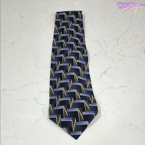 Van Heusen Blue and Black Geometric Ties